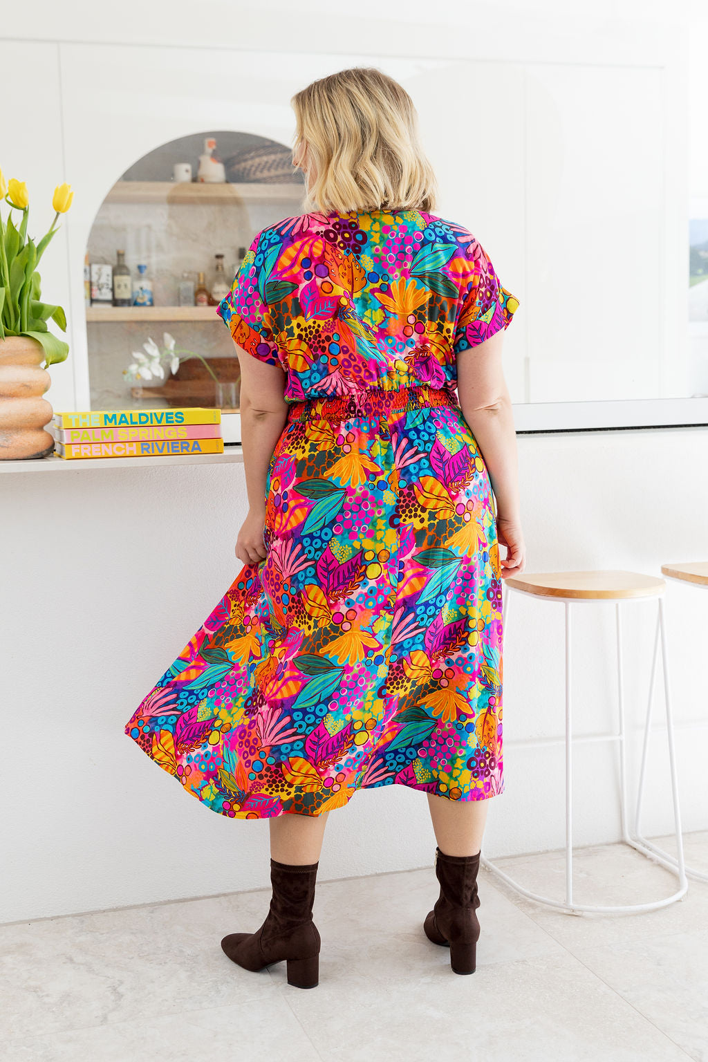 Millie Midi Dress in Jungle Bungle by Kasey Rainbow