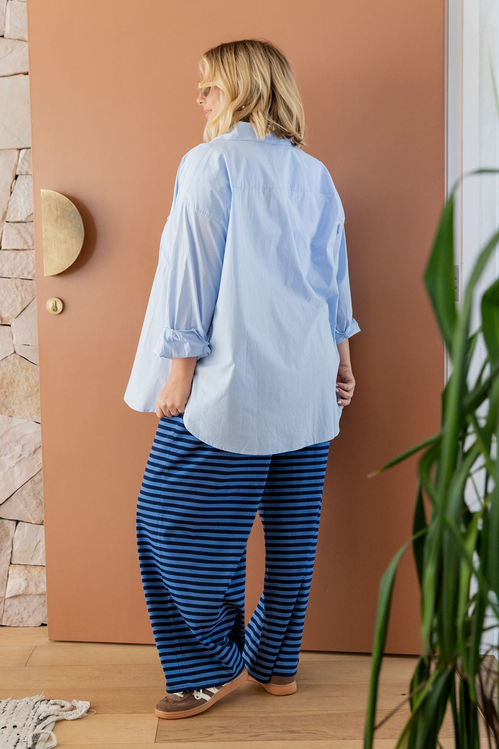 Striped Lounge Pant in Blue
