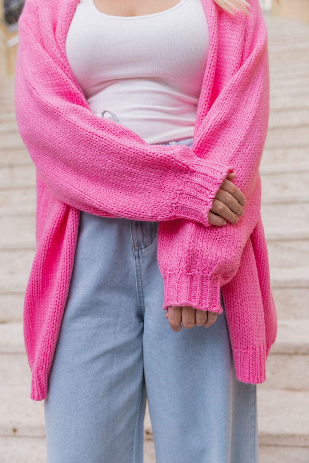 Lisbon Cardigan in Barbie