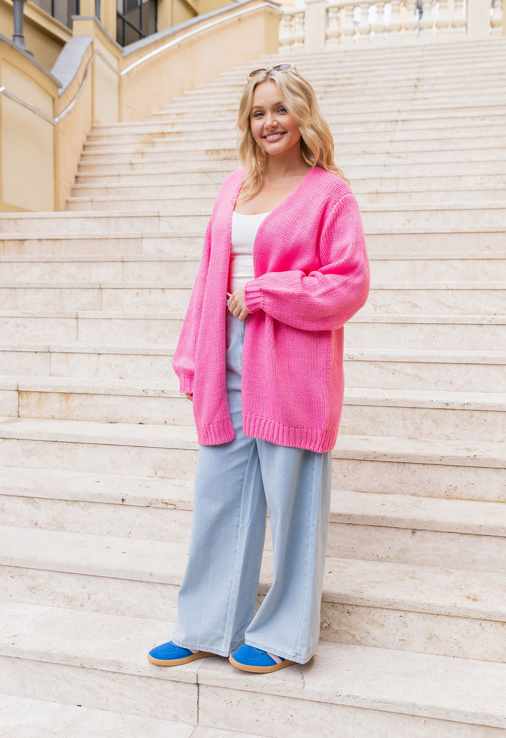 Lisbon Cardigan in Barbie