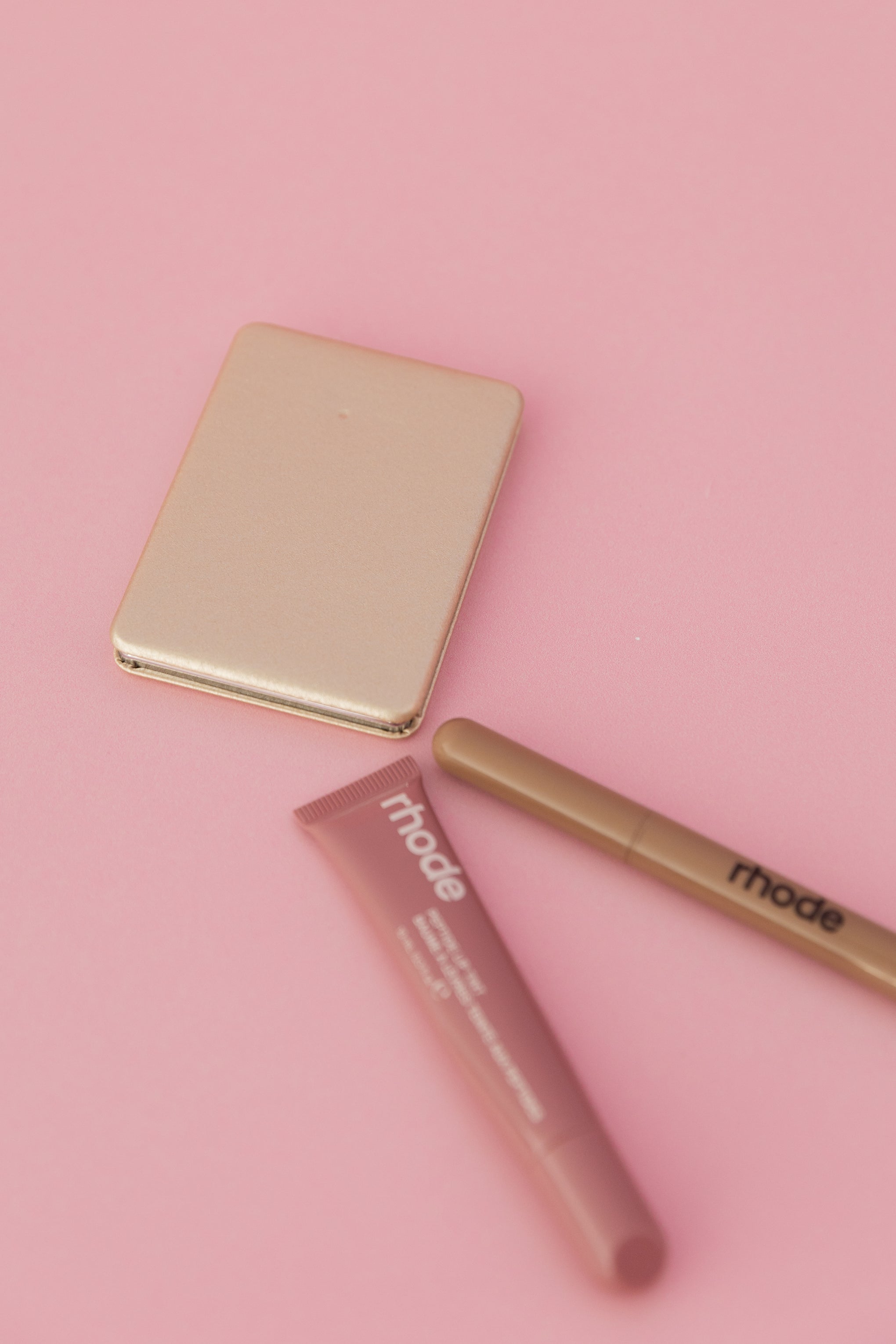 Pocket Mirror in Metallic Gold