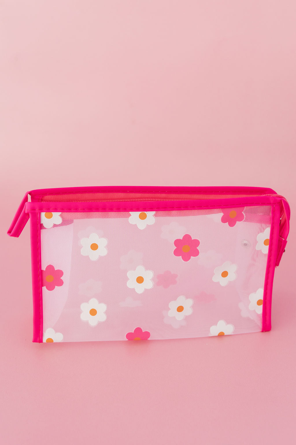 Floral Cosmetics Bag in Pink