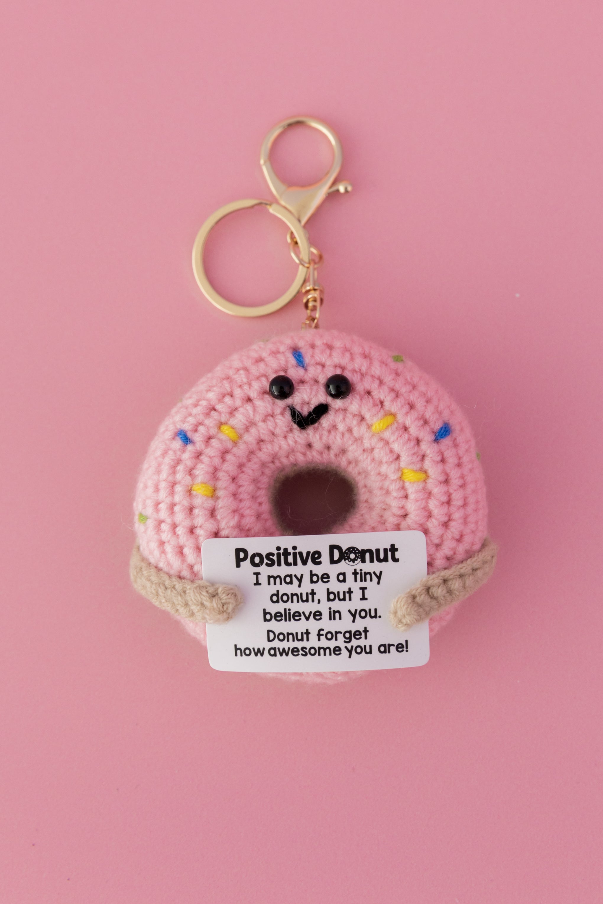 Positive Doughnut Keychain