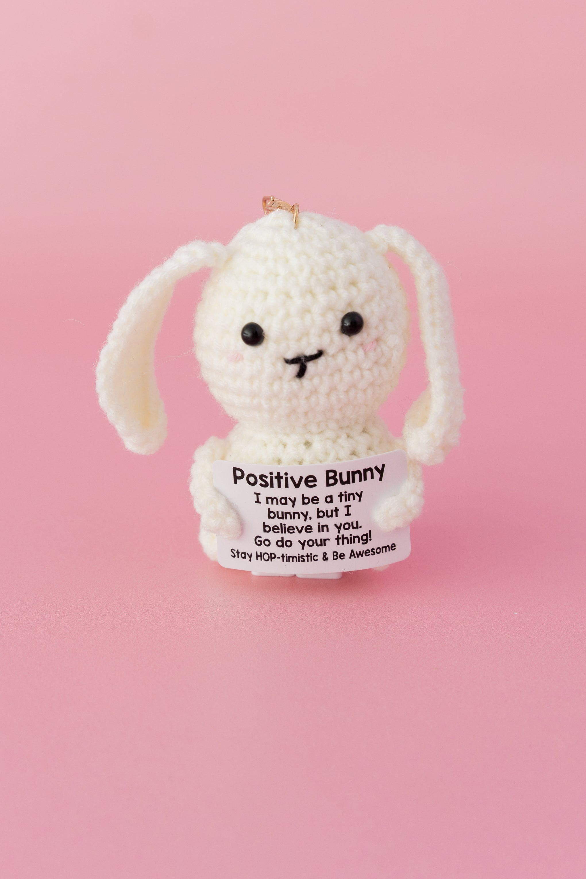 Positive Bunny Keychain