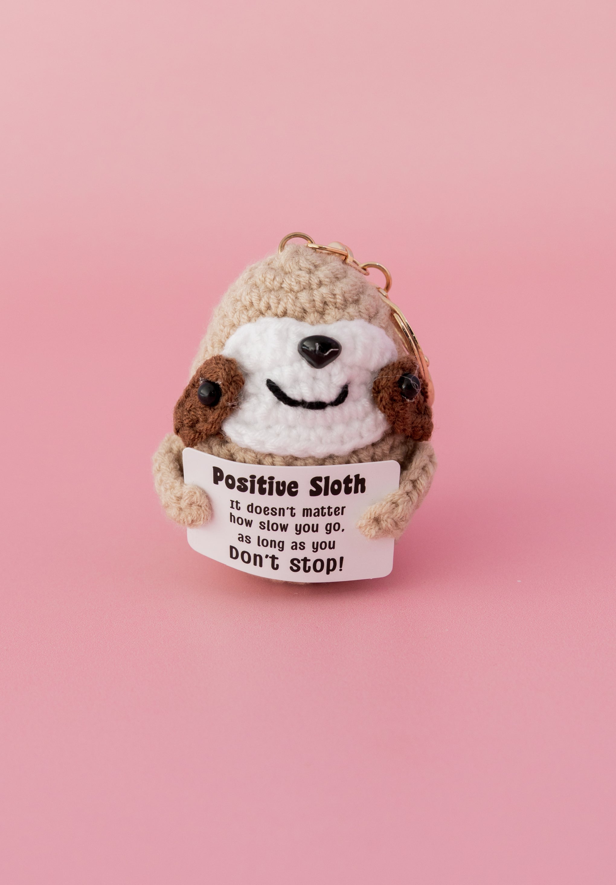 Positive Sloth Keychain