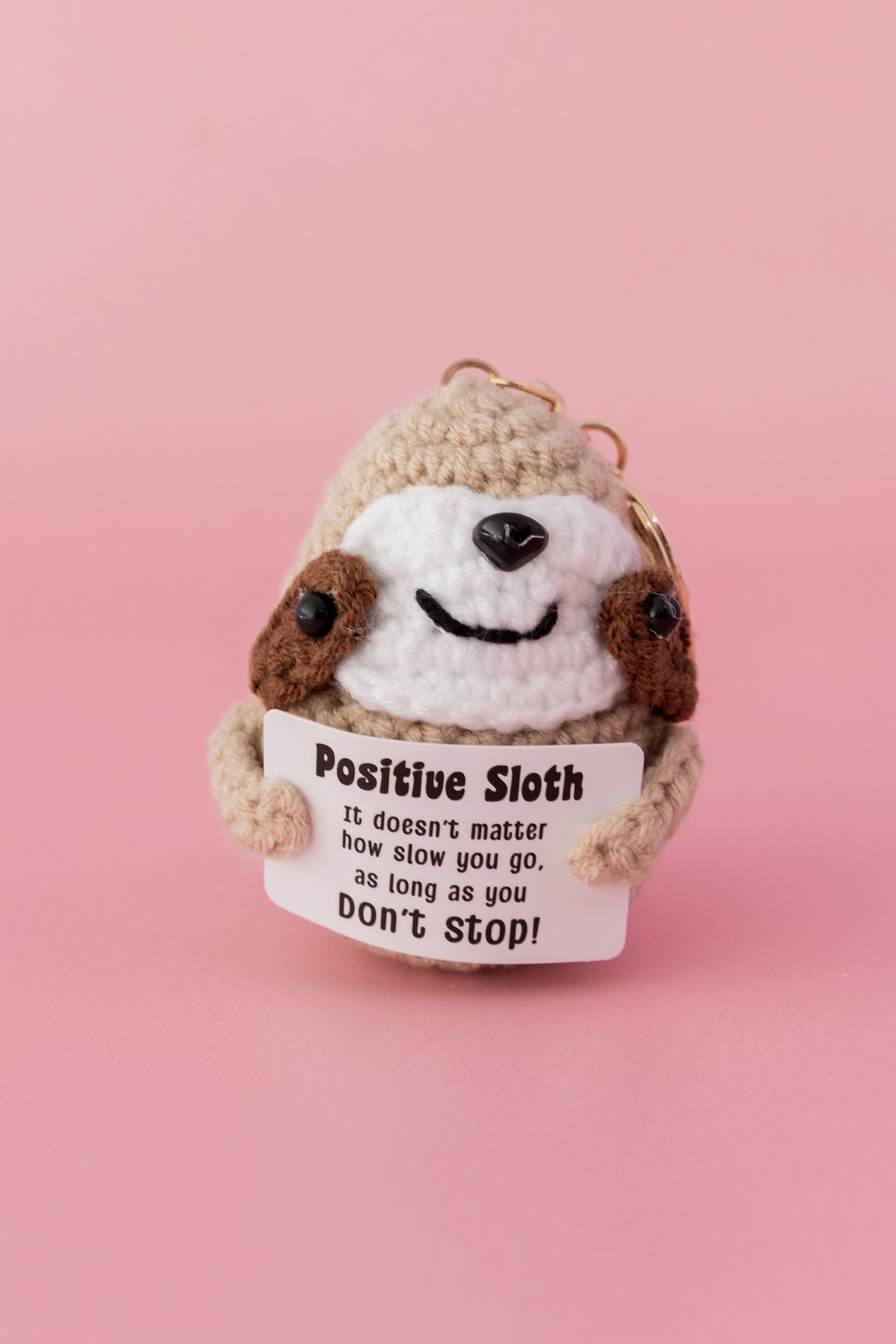 Positive Sloth Keychain