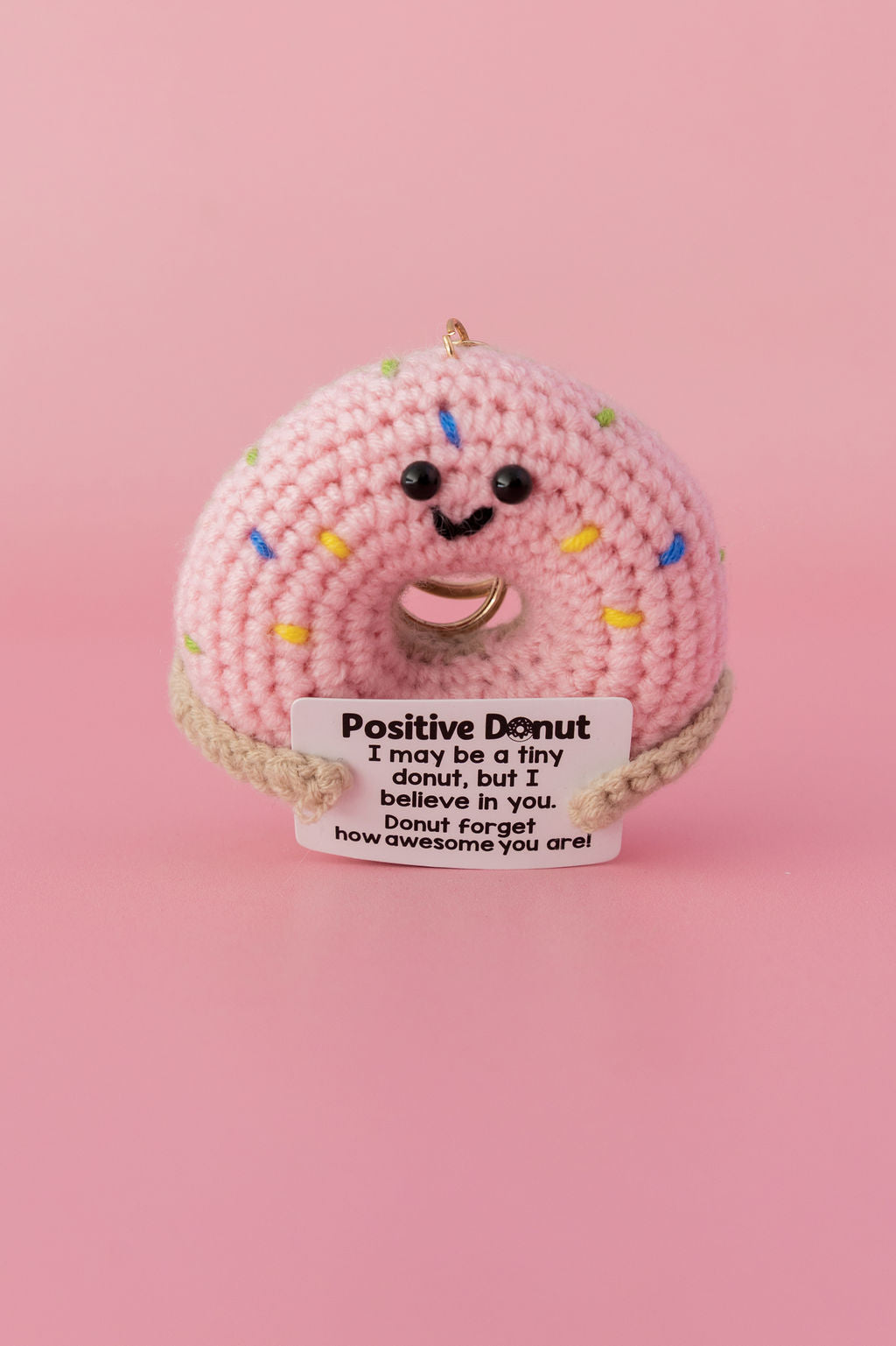 Positive Doughnut Keychain