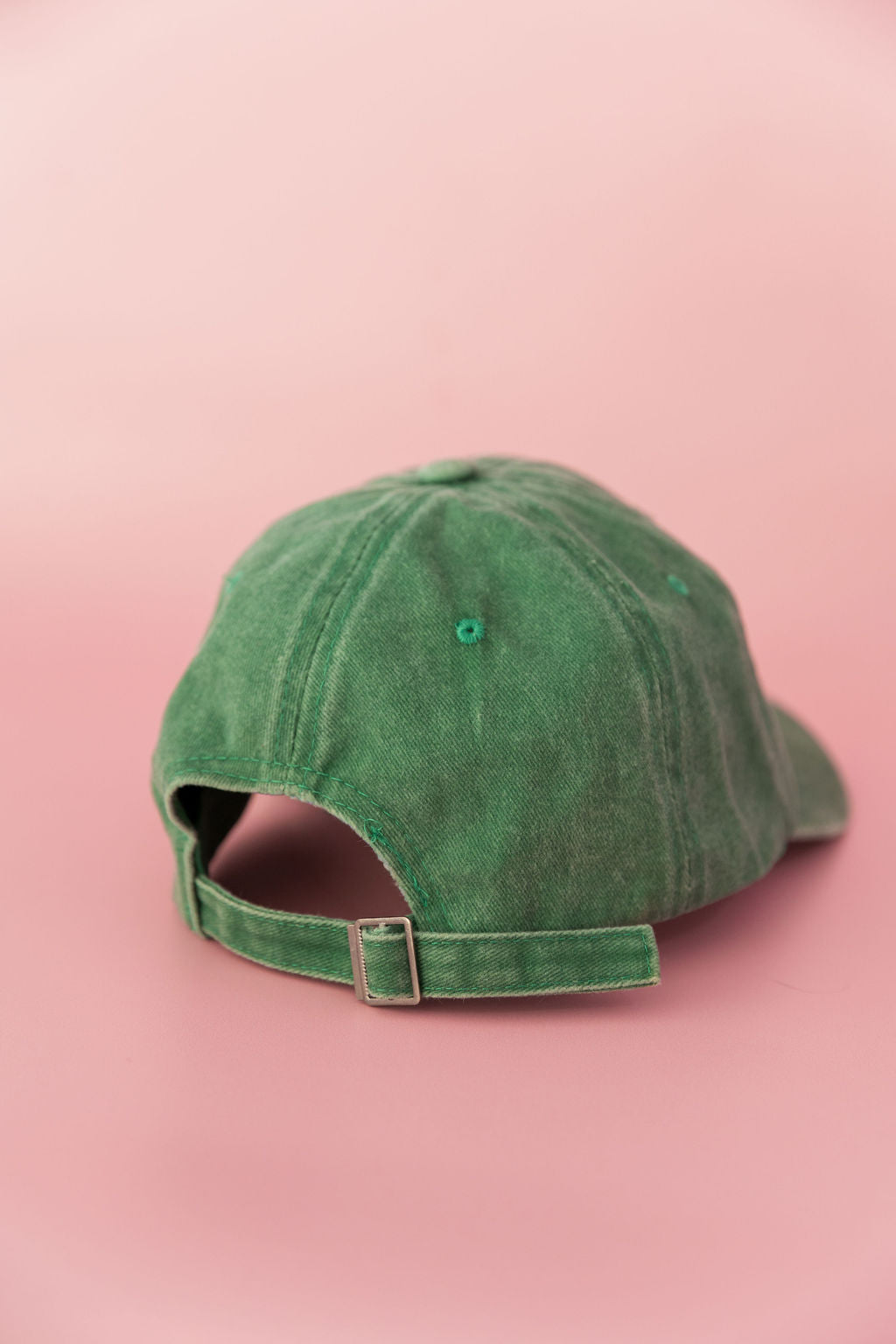 Essentials Slogan Cap in Show Up Green