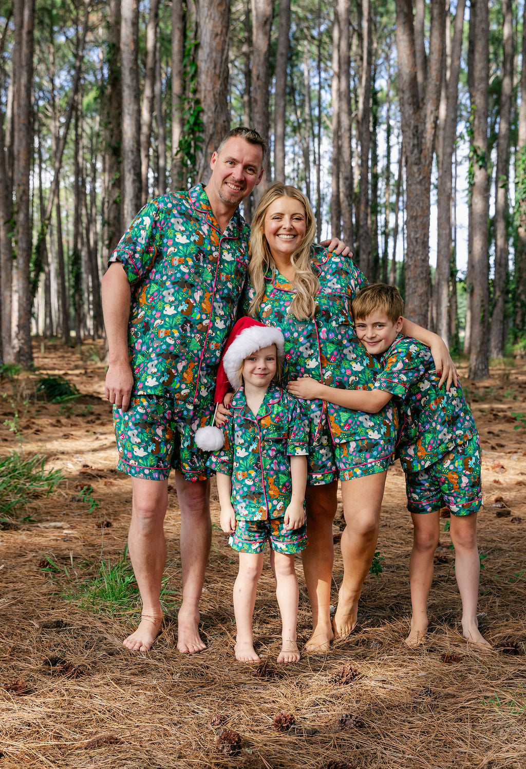 Kids Elves Shirt & Shorts Sleepwear Set in Christmas Critters by Kasey Rainbow