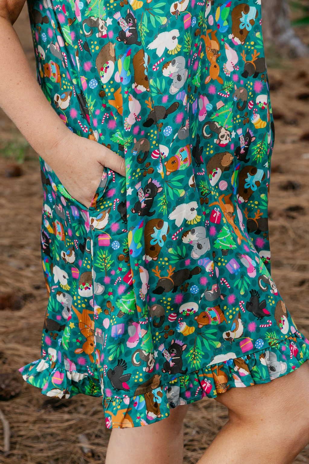Jolly Nightie in Christmas Critters by Kasey Rainbow