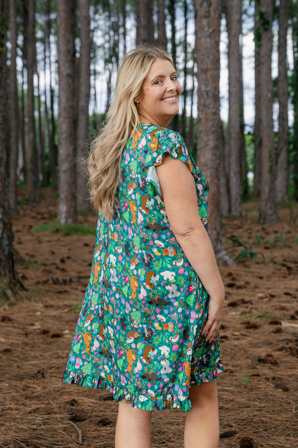Jolly Nightie in Christmas Critters by Kasey Rainbow