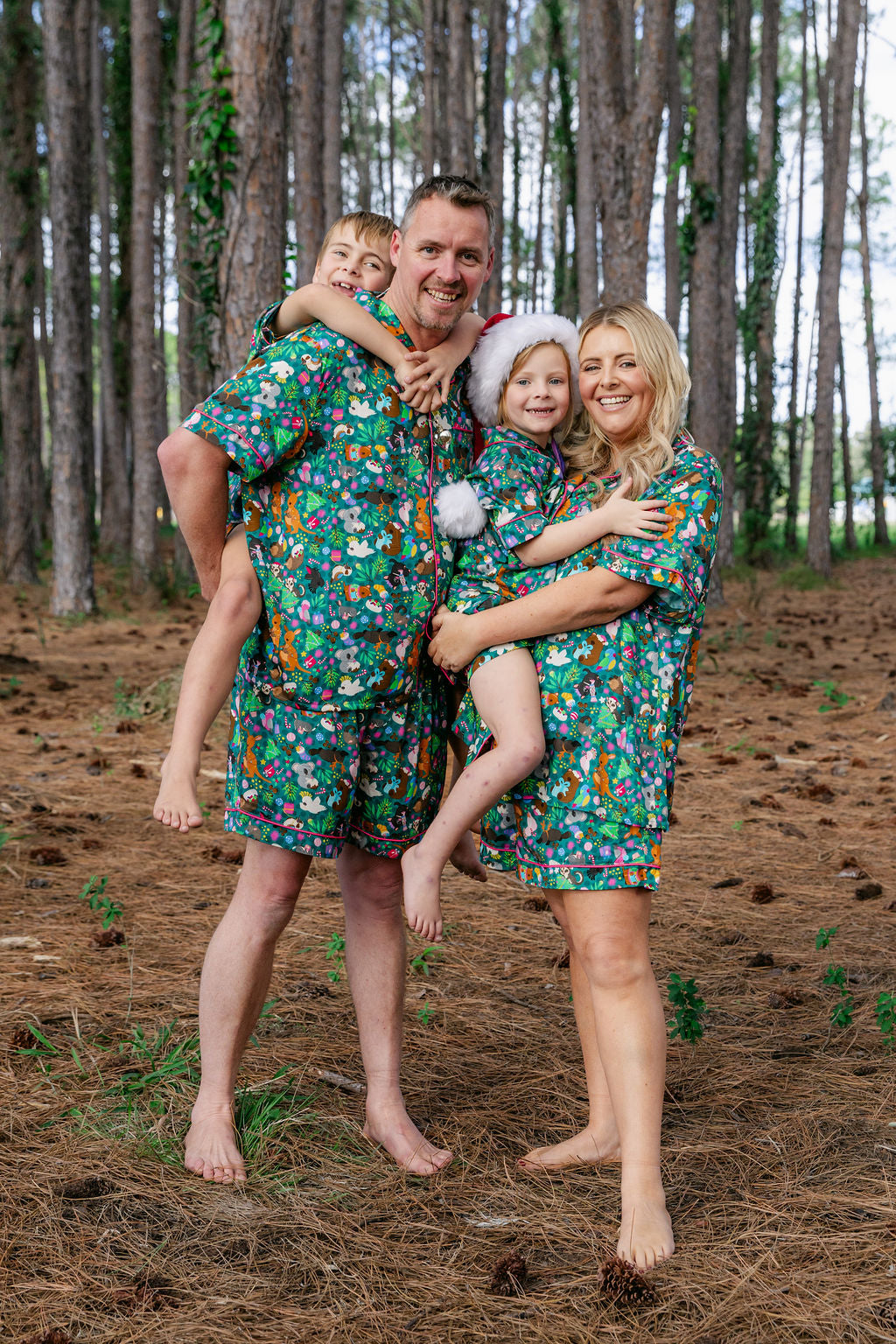 Kids Elves Shirt & Shorts Sleepwear Set in Christmas Critters by Kasey Rainbow