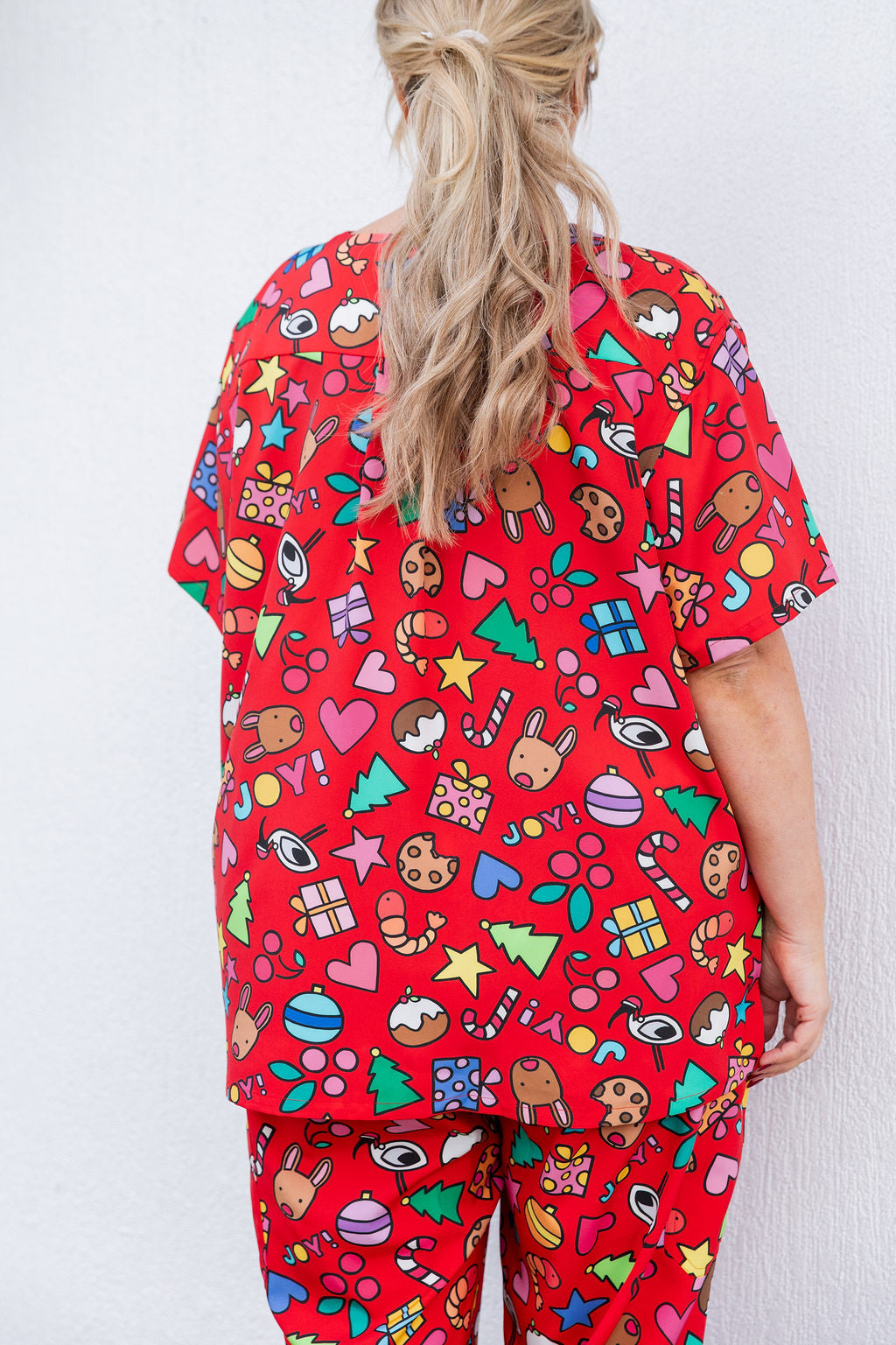 Jazz Scrubs in Red Christmas by Kasey Rainbow