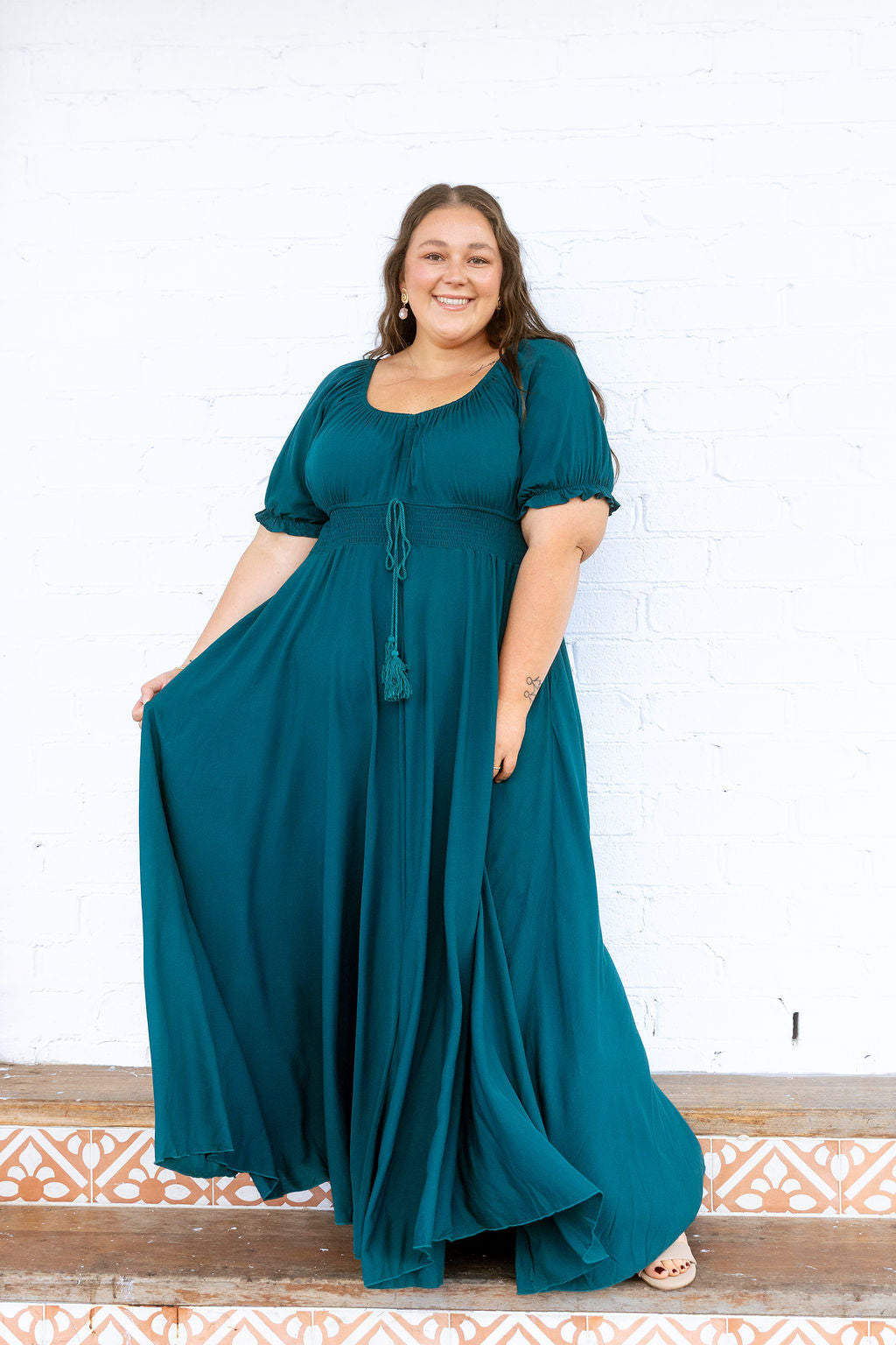 Eliza Maxi Dress in Emerald