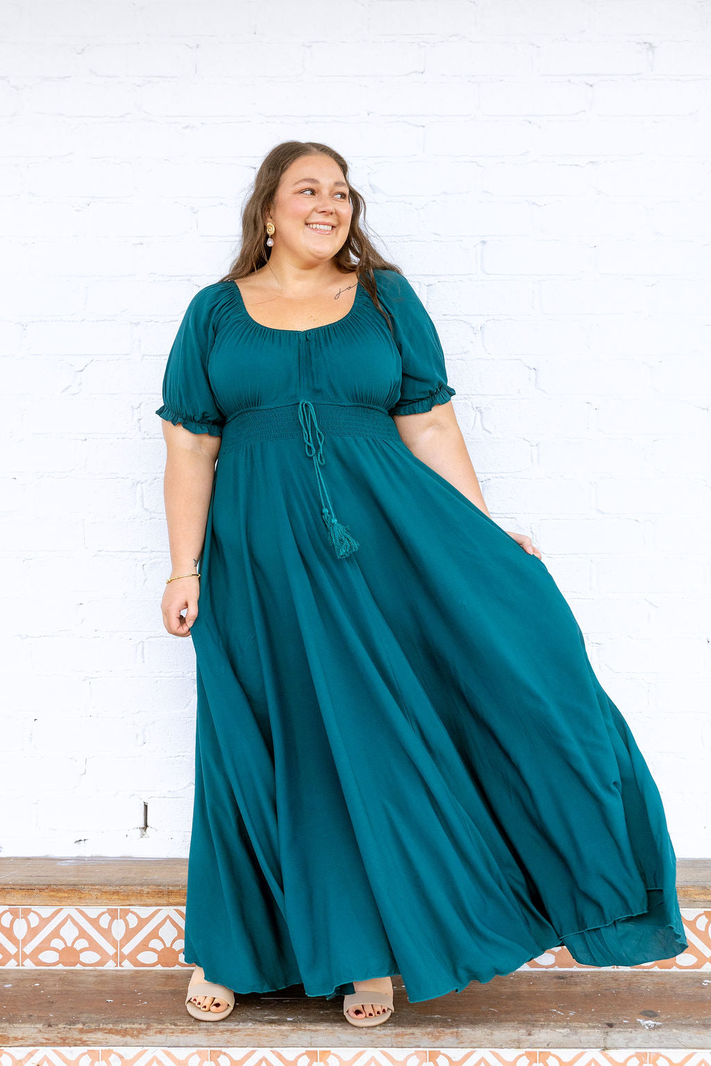 Eliza Maxi Dress in Emerald