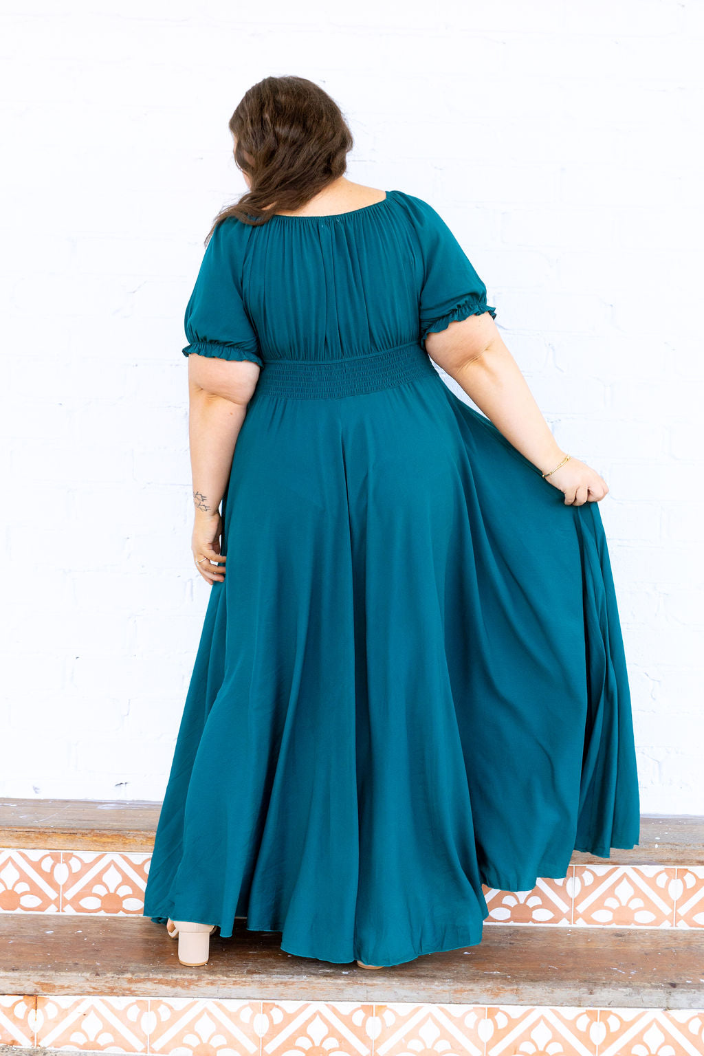 Eliza Maxi Dress in Emerald