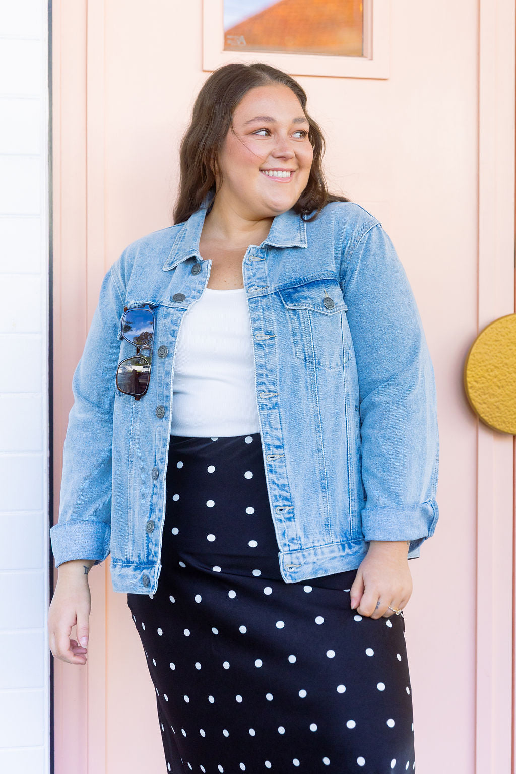 Hayden Denim Jacket in Light Blue Wash