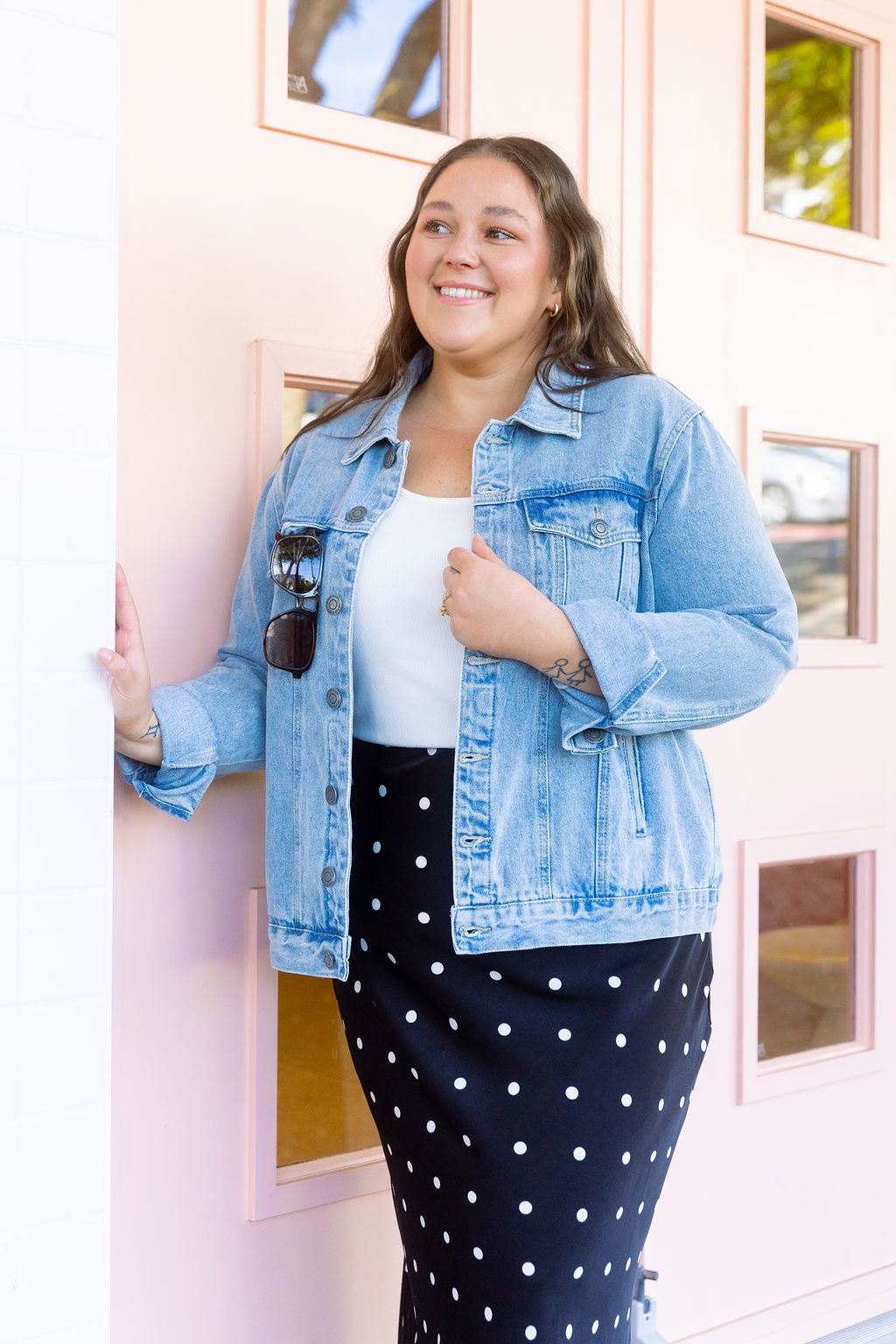 Hayden Denim Jacket in Light Blue Wash