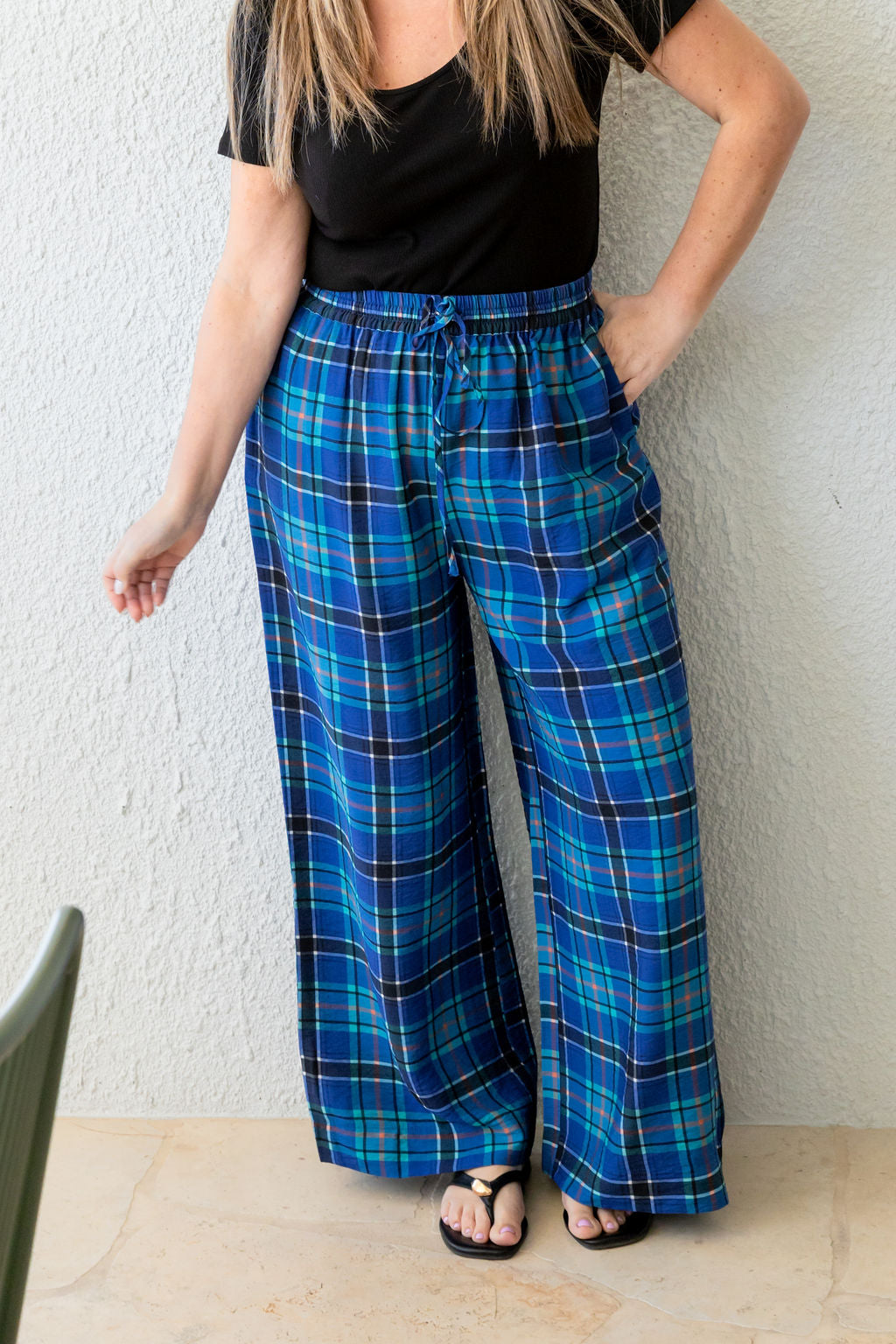 Gina Pant in Blue Tartan