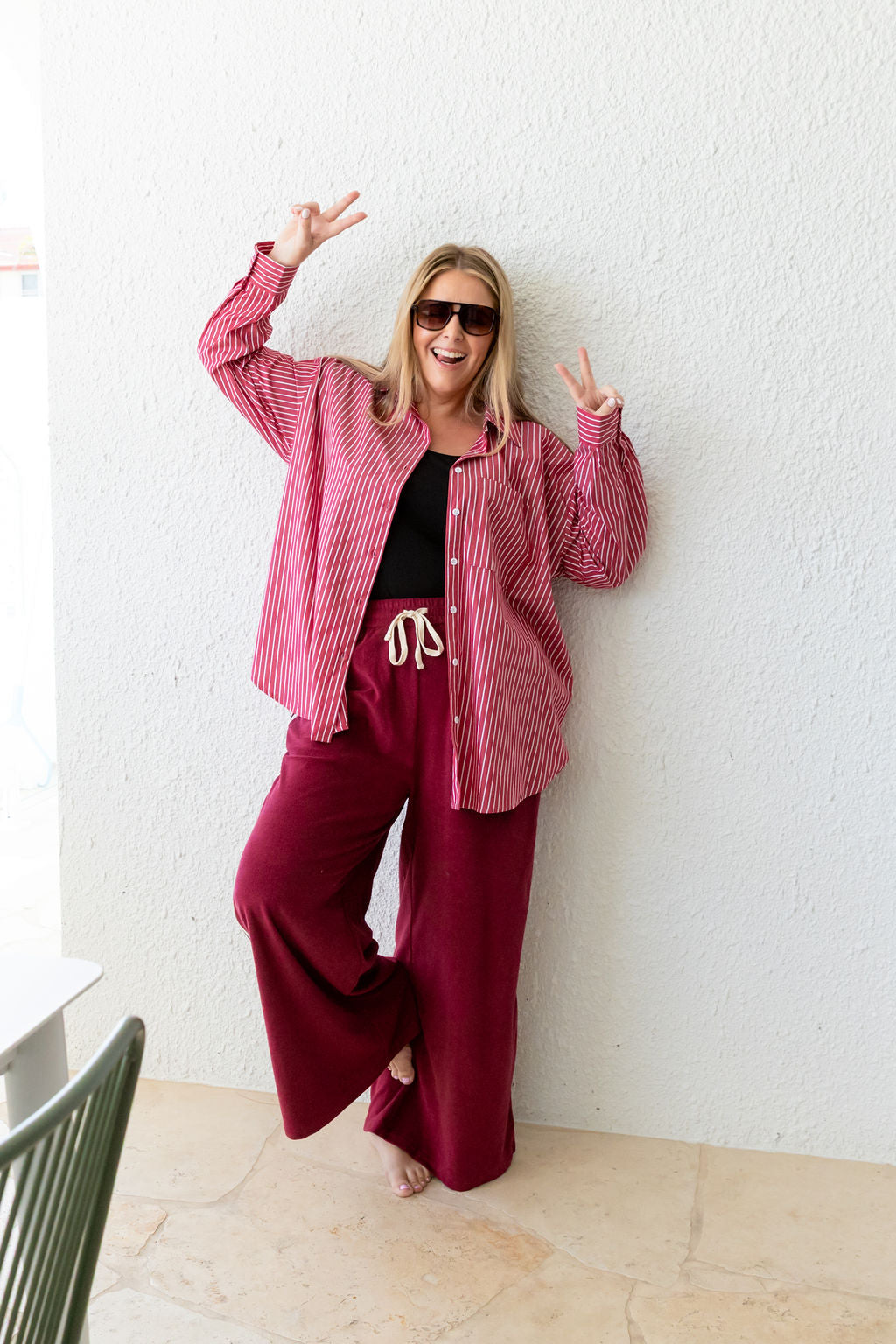 Frankie Wide Leg Terry Pants
