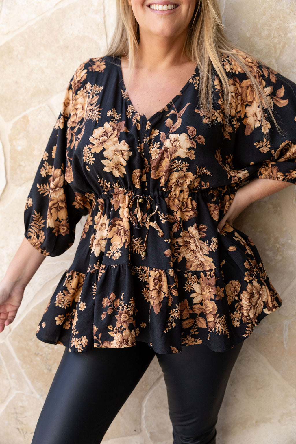 Brooklyn Top in Moonlit Floral