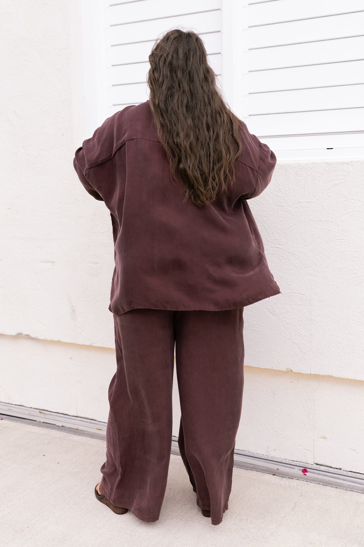 Gina Cupro Pant in Chocolate