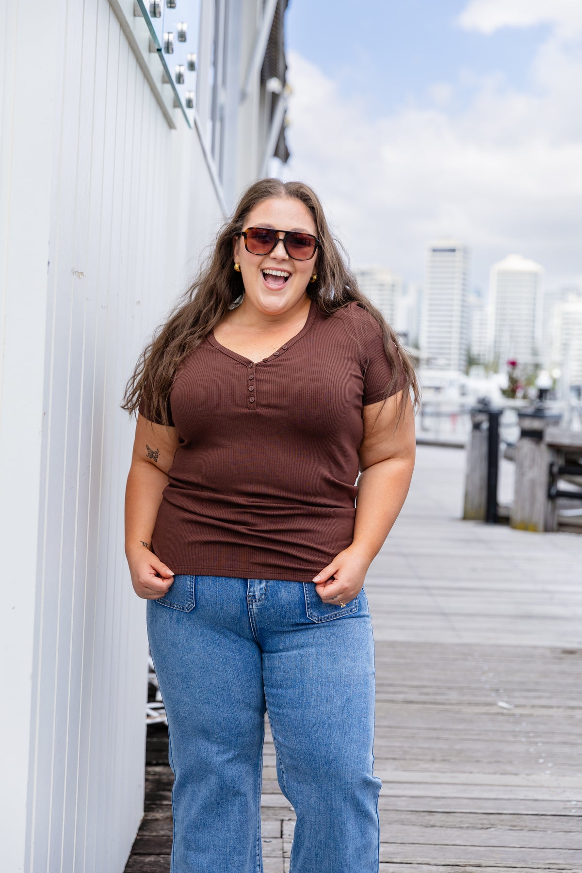 Myla Tee in Dark Choco