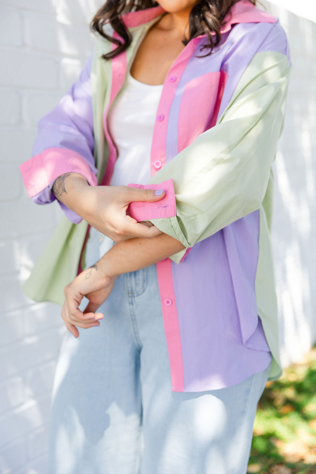 Lula Oversized Shirt in Pastel Mix
