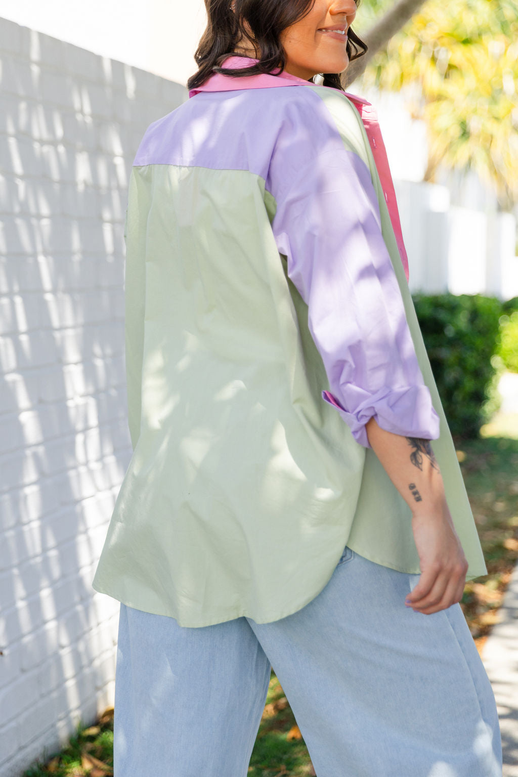 Lula Oversized Shirt in Pastel Mix