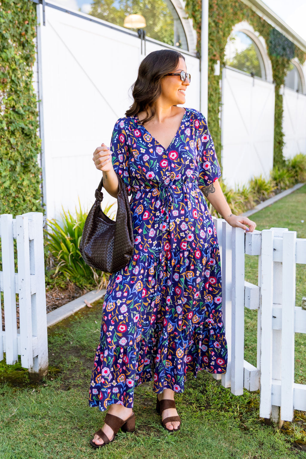 Billie Maxi Dress in Painted Petals