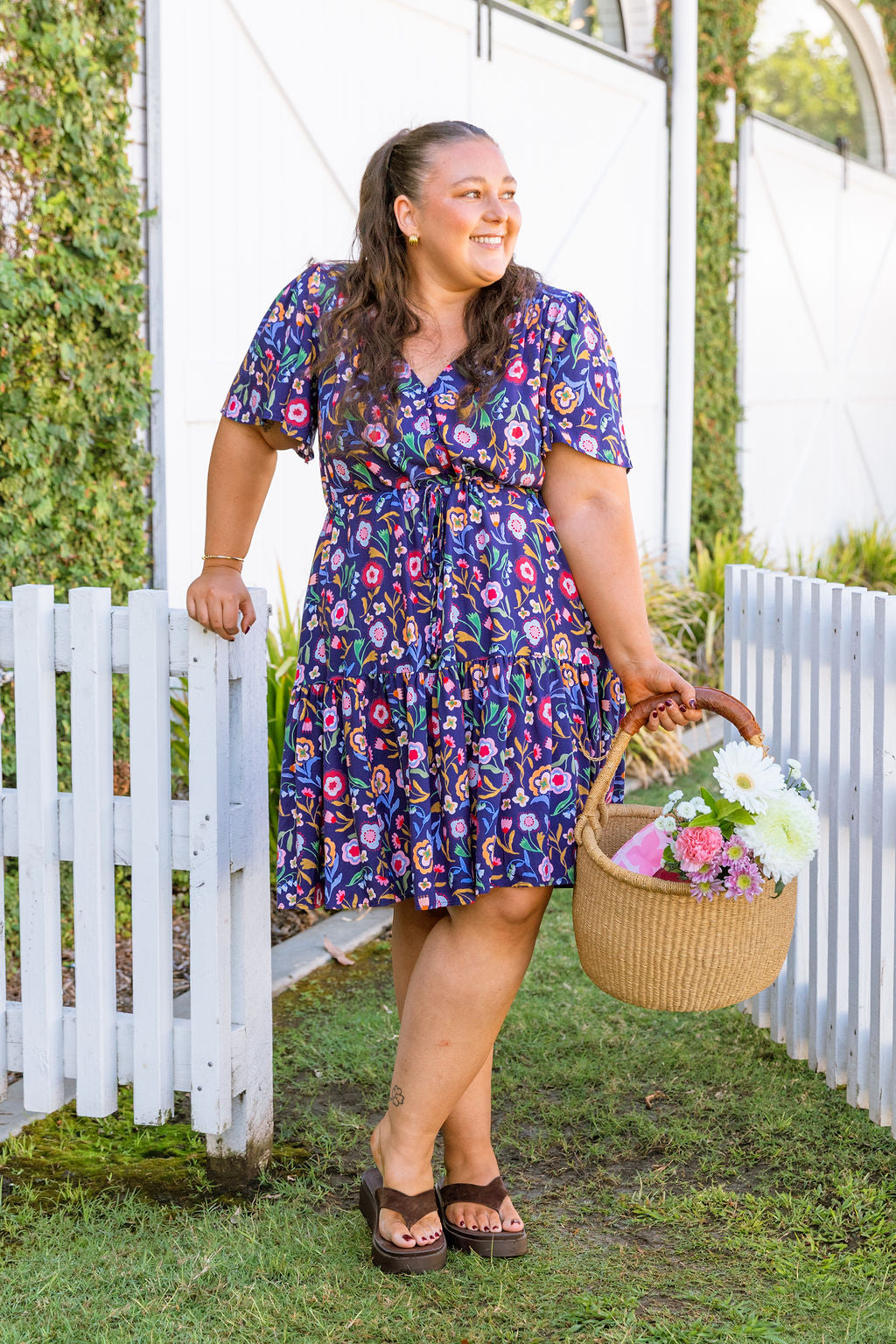 Esmae Dress in Painted Petals
