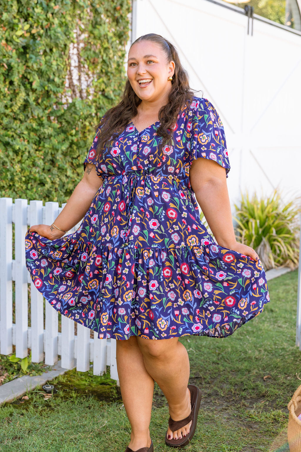 Esmae Dress in Painted Petals