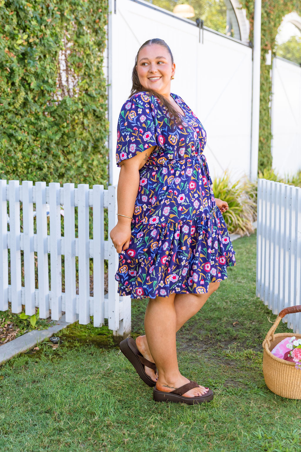 Esmae Dress in Painted Petals