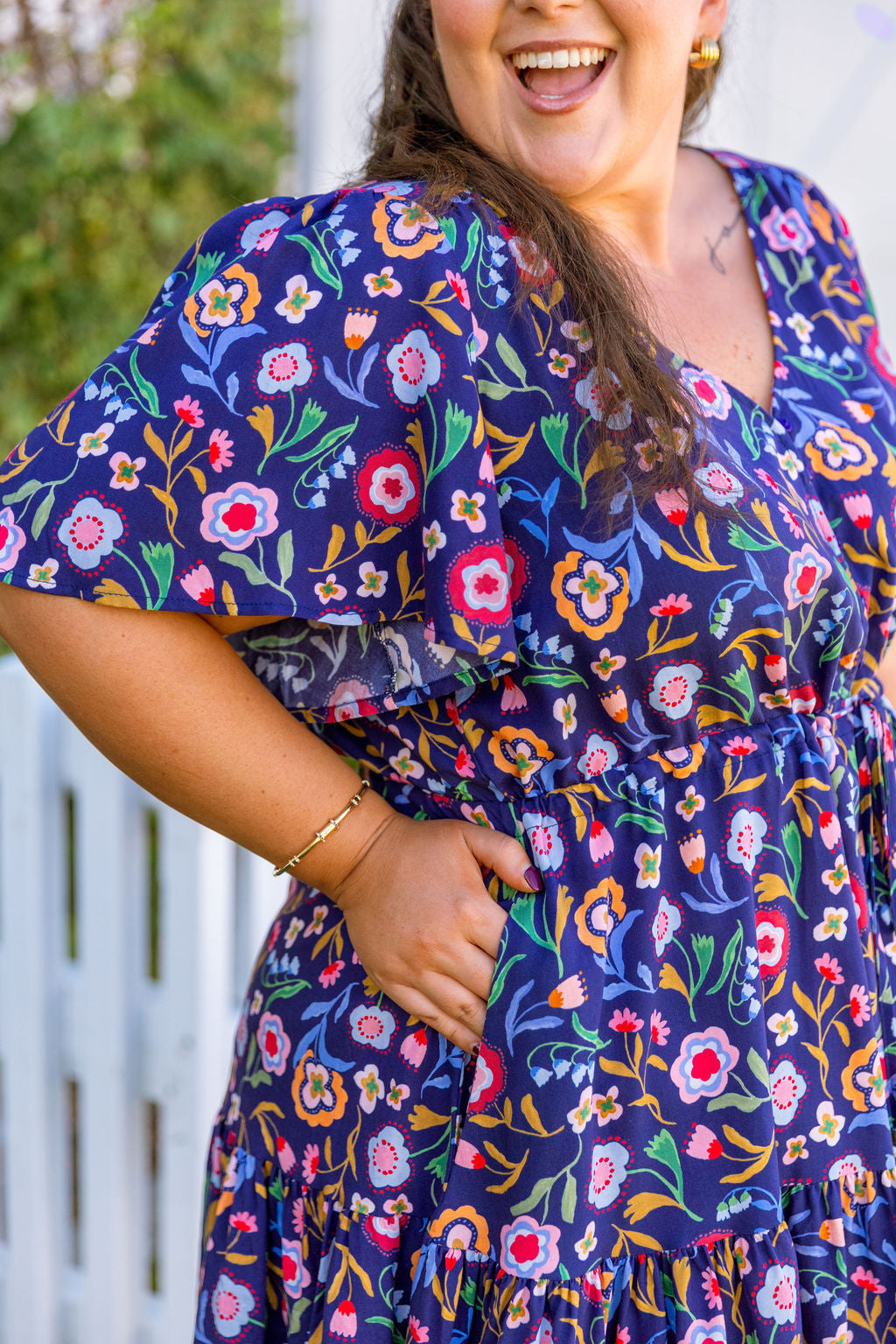 Esmae Dress in Painted Petals