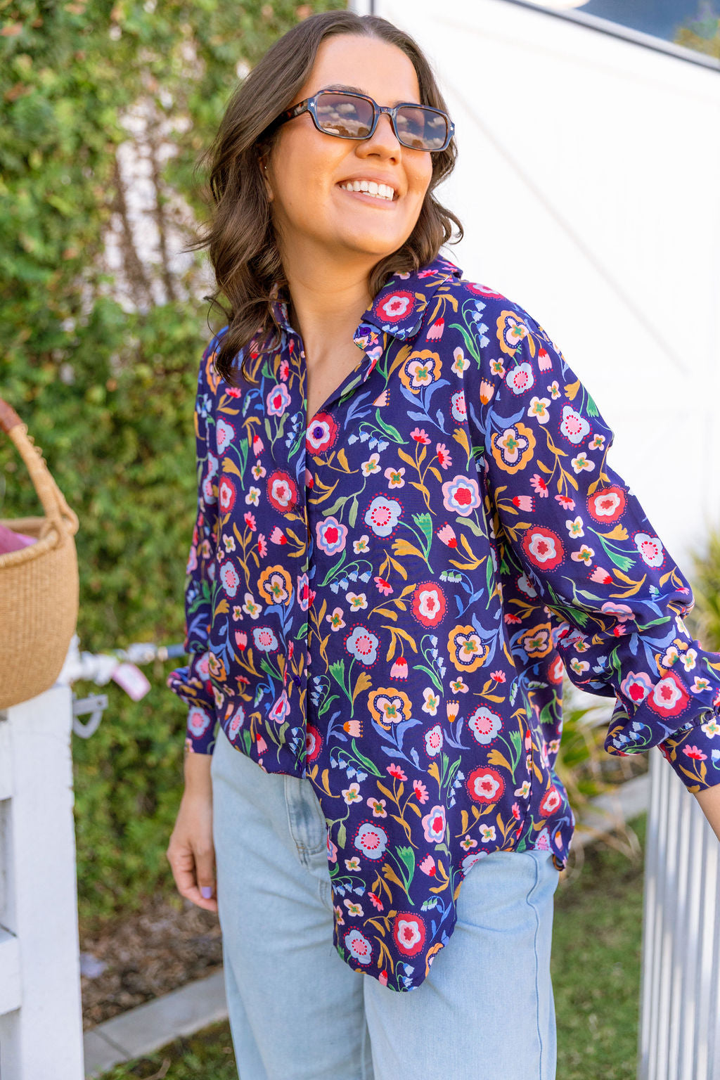 Lana Shirt in Painted Petals