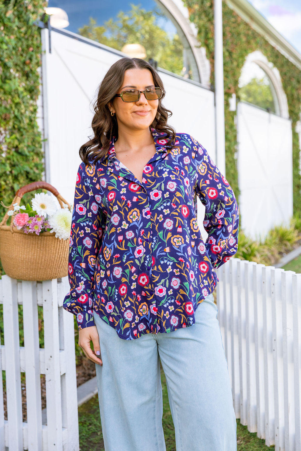 Lana Shirt in Painted Petals