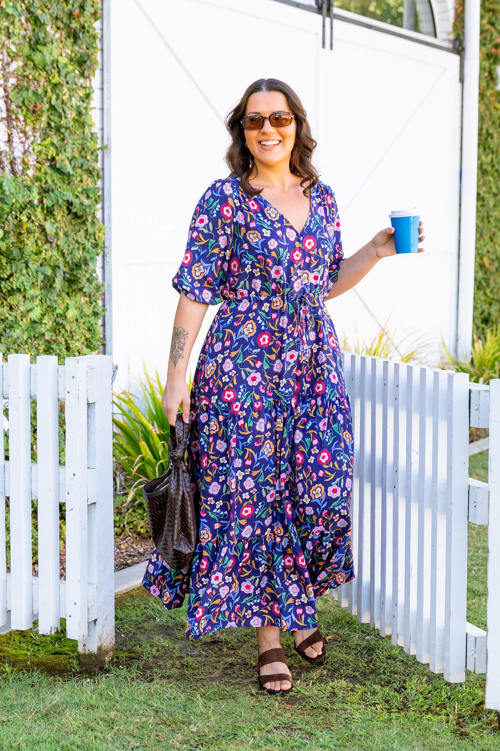 Billie Maxi Dress in Painted Petals