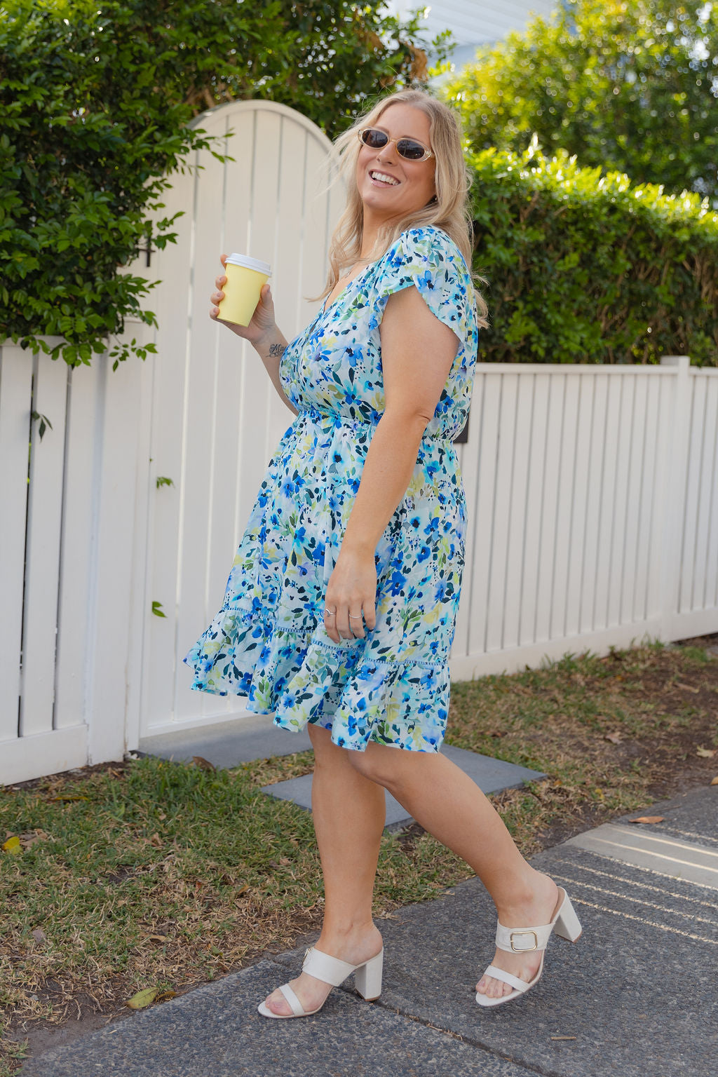 Brontie Dress in Bleue Fleur