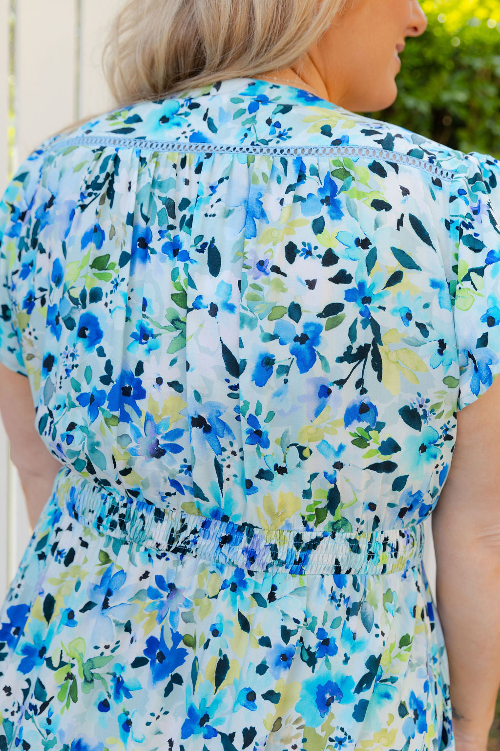 Louisa Maxi Dress in Bleue Fleur
