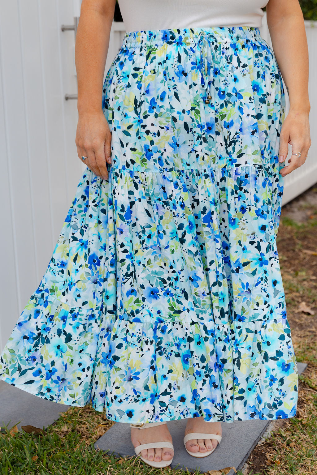 Carrie Skirt in Bleue Fleur