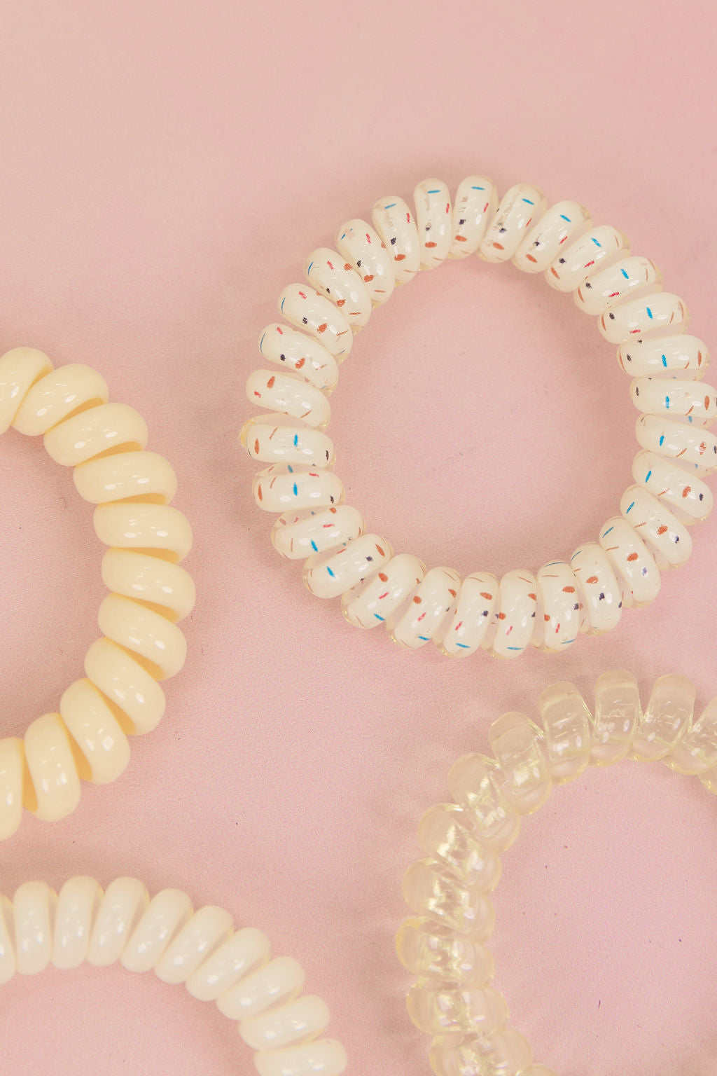 Yellow Coil Hair Ties – 4 Pack