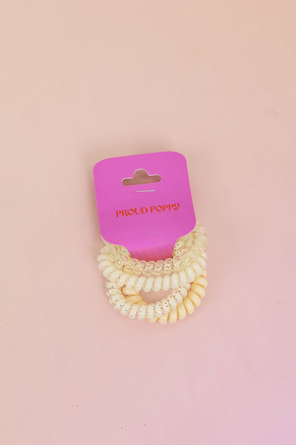 Yellow Coil Hair Ties – 4 Pack