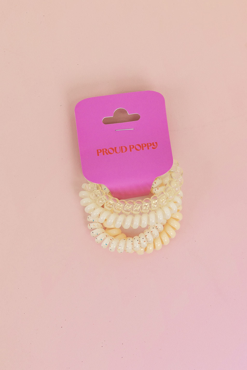 Yellow Coil Hair Ties – 4 Pack