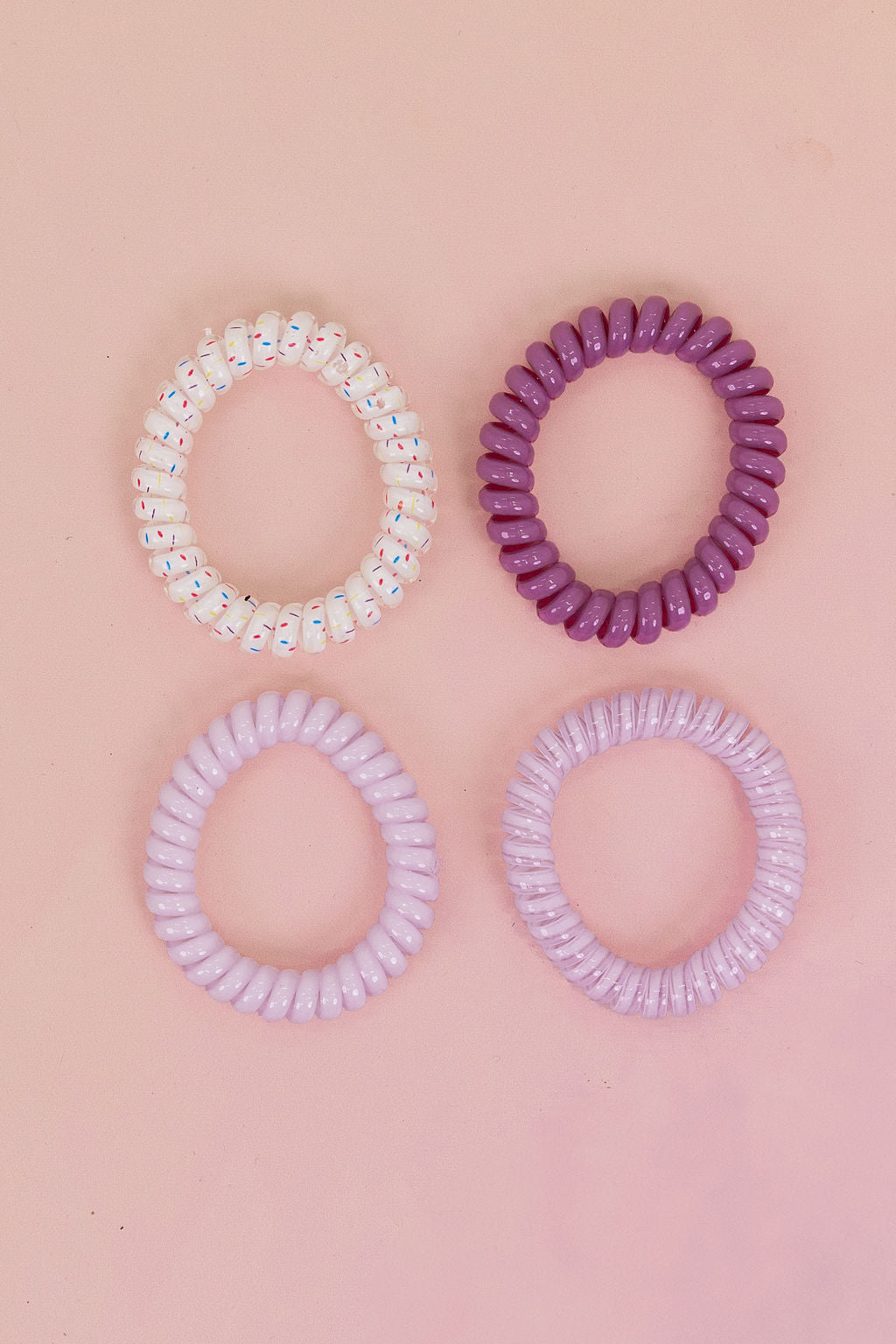 Purple Coil Hair Ties – 4 Pack
