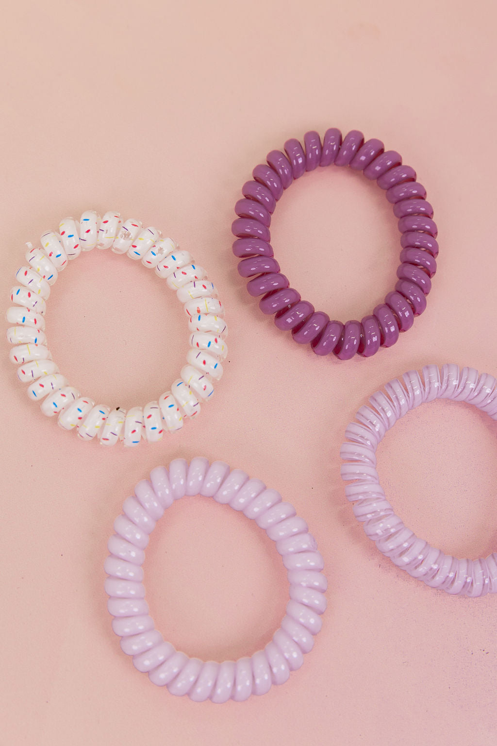 Purple Coil Hair Ties – 4 Pack