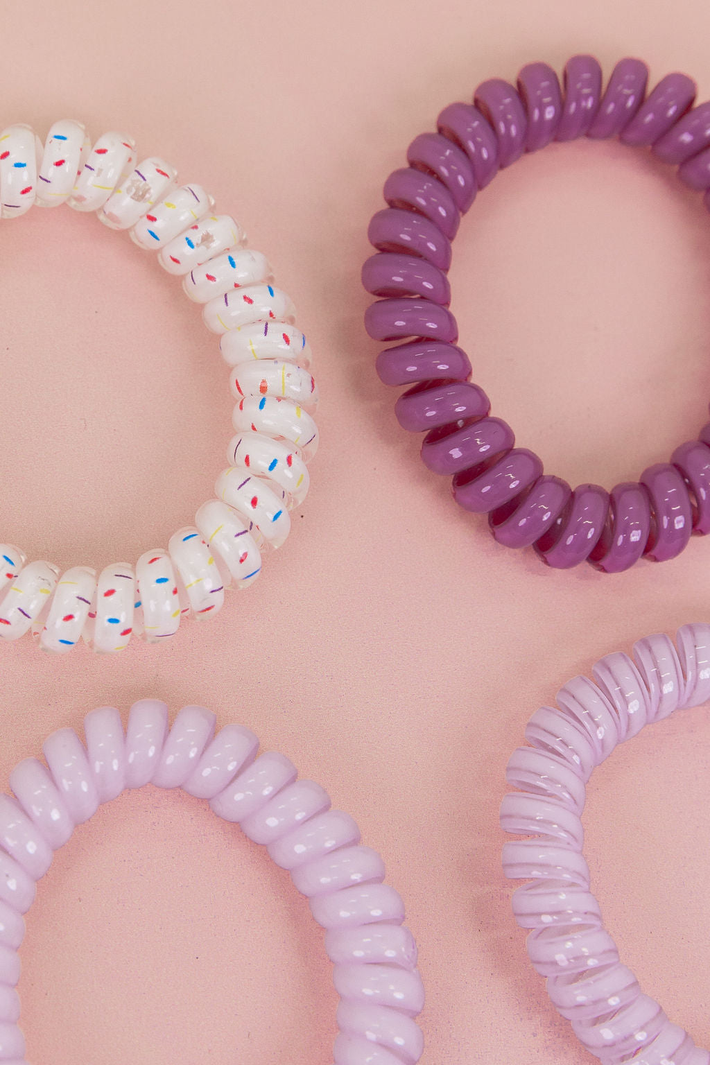 Purple Coil Hair Ties – 4 Pack