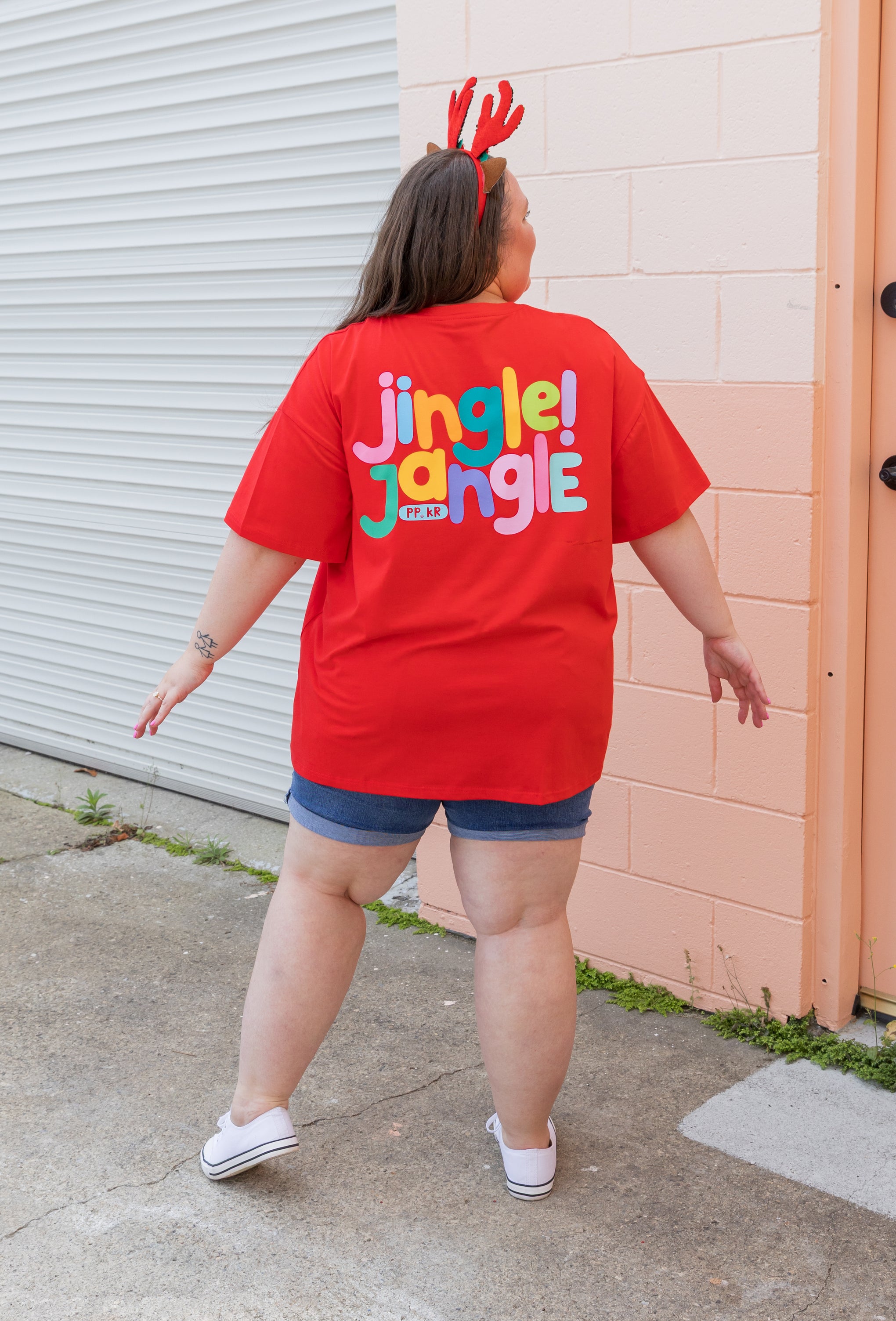 Alfie Oversized T-Shirt in Jingle Jangle by Kasey Rainbow