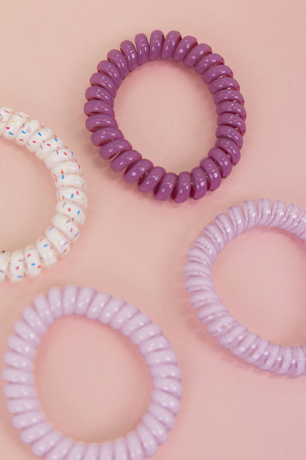 Purple Coil Hair Ties – 4 Pack