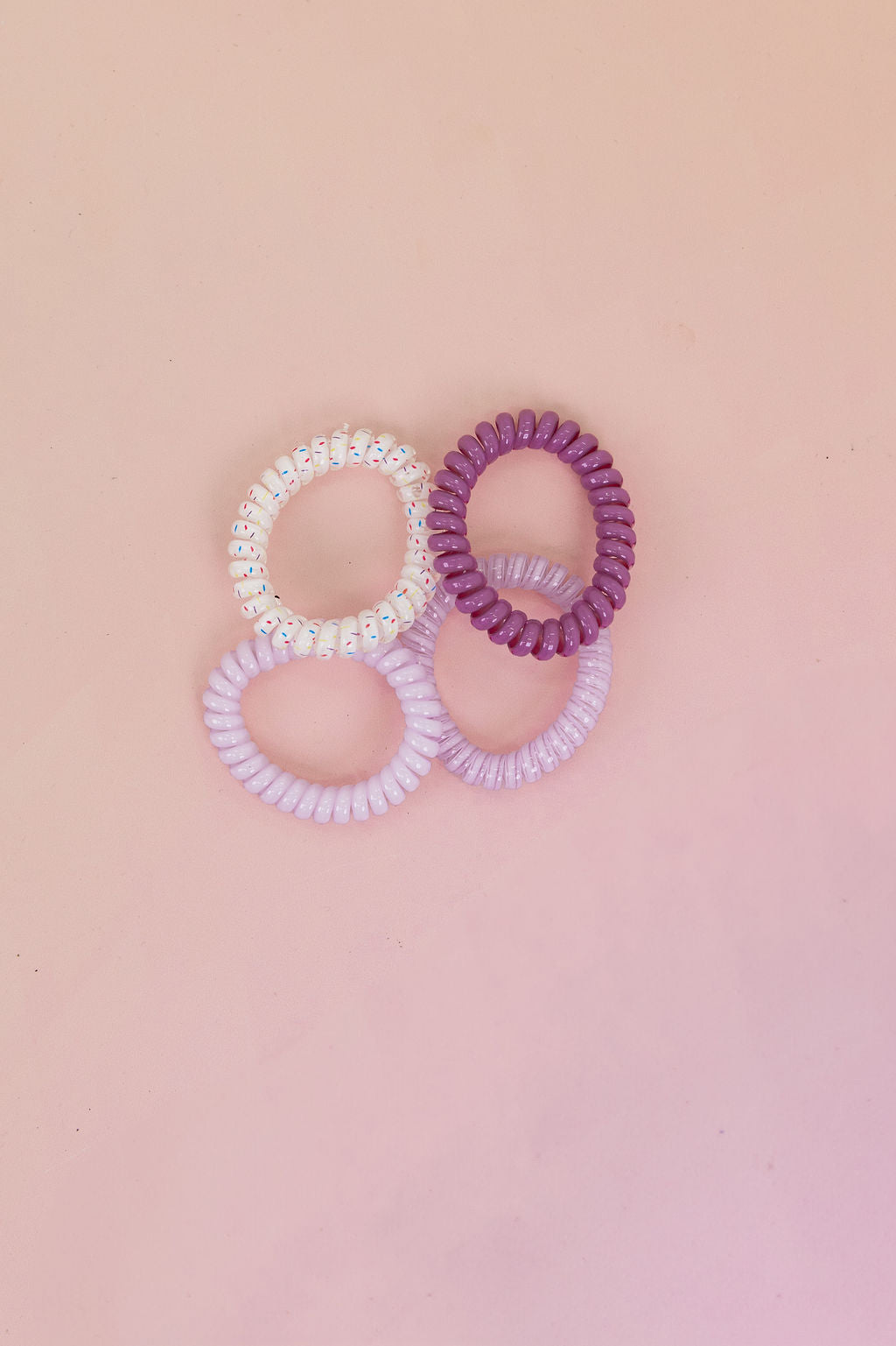 Purple Coil Hair Ties – 4 Pack