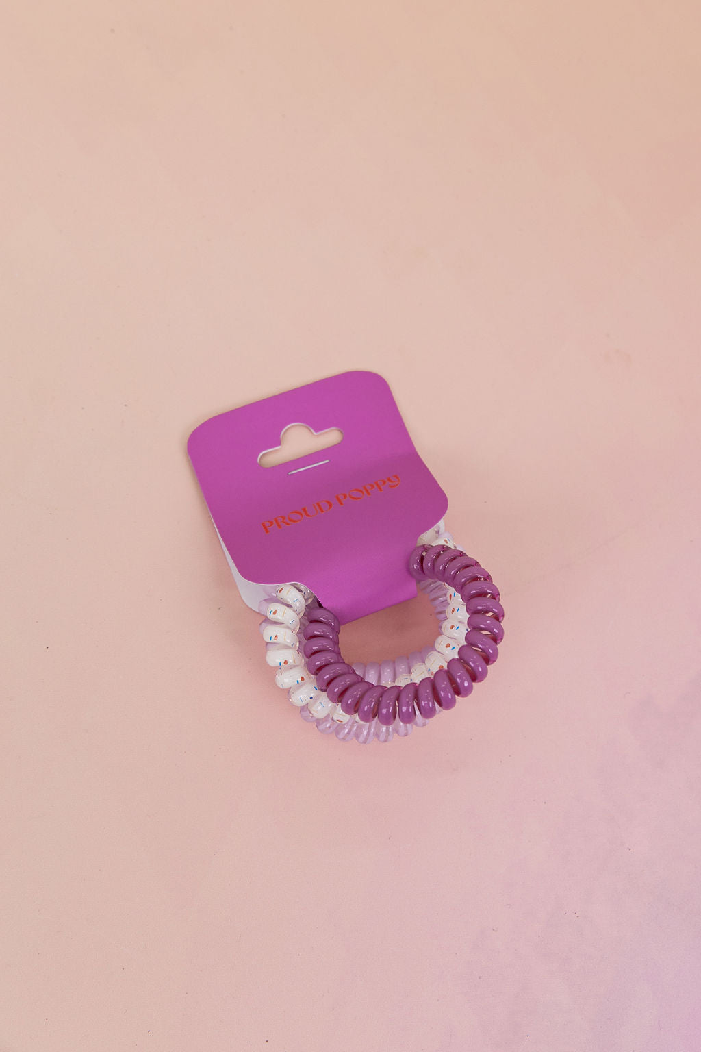 Purple Coil Hair Ties – 4 Pack